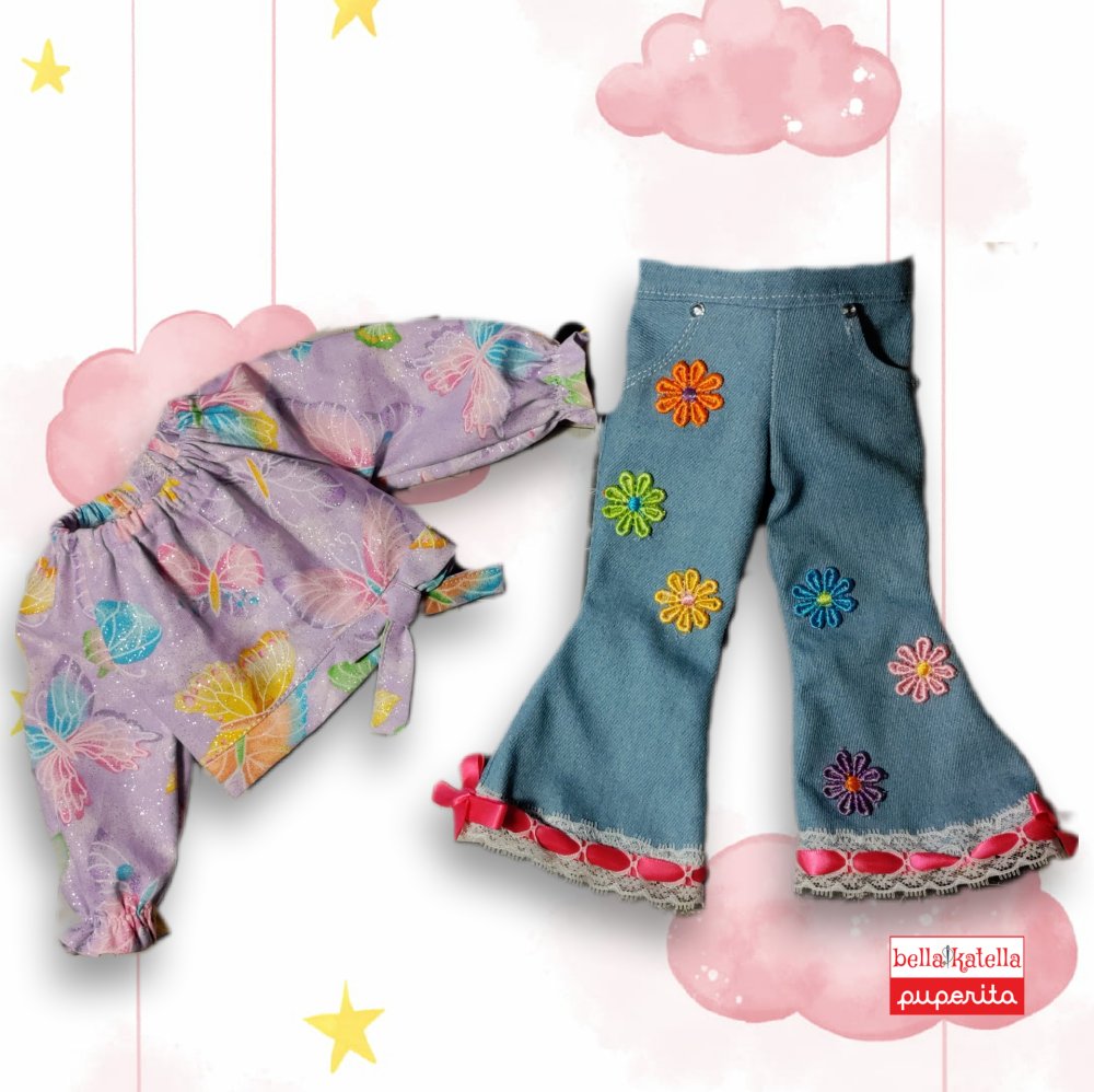 AG-OG Bella Bottoms & Folklore Peasant Blouse Sewing Pattern - Image 4