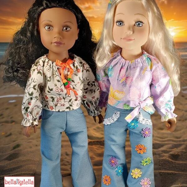 Journey Girls Bella Bottoms And The Folklore Peasant Blouse Sewing Pattern