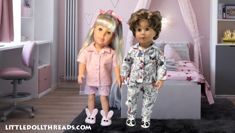 Heartwarming Pajamas by Doll Tag Clothing – Sew Your Doll’s Summer or Winter Bliss!